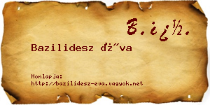 Bazilidesz Éva névjegykártya